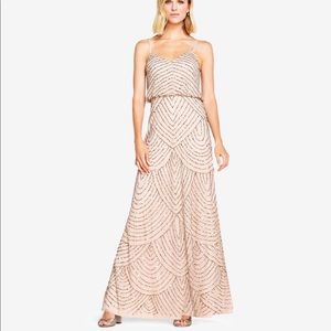 Adrianna Papell Art Deco beaded blouson gown